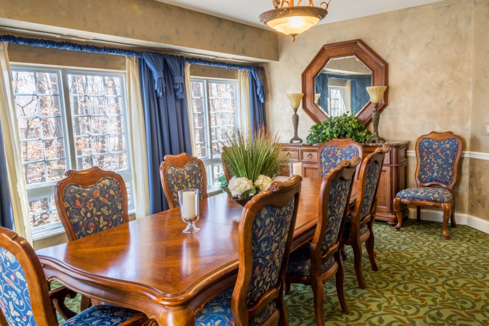 Private dining room at Applewood Pointe of Maple Grove in Maple Grove, Minnesota. 