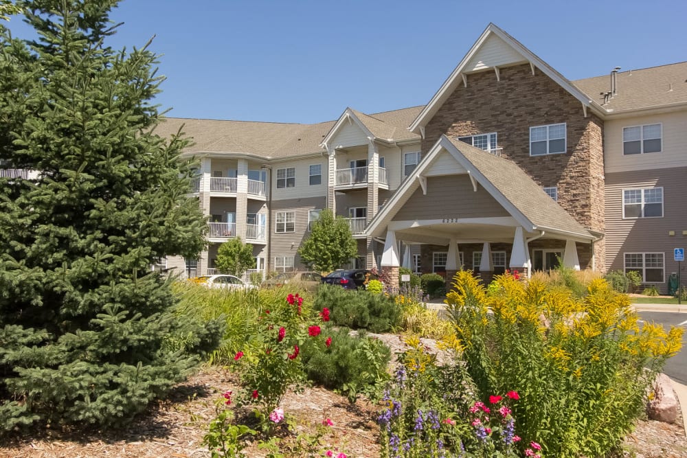 Main entrance at Applewood Pointe of Maple Grove in Maple Grove, Minnesota. 