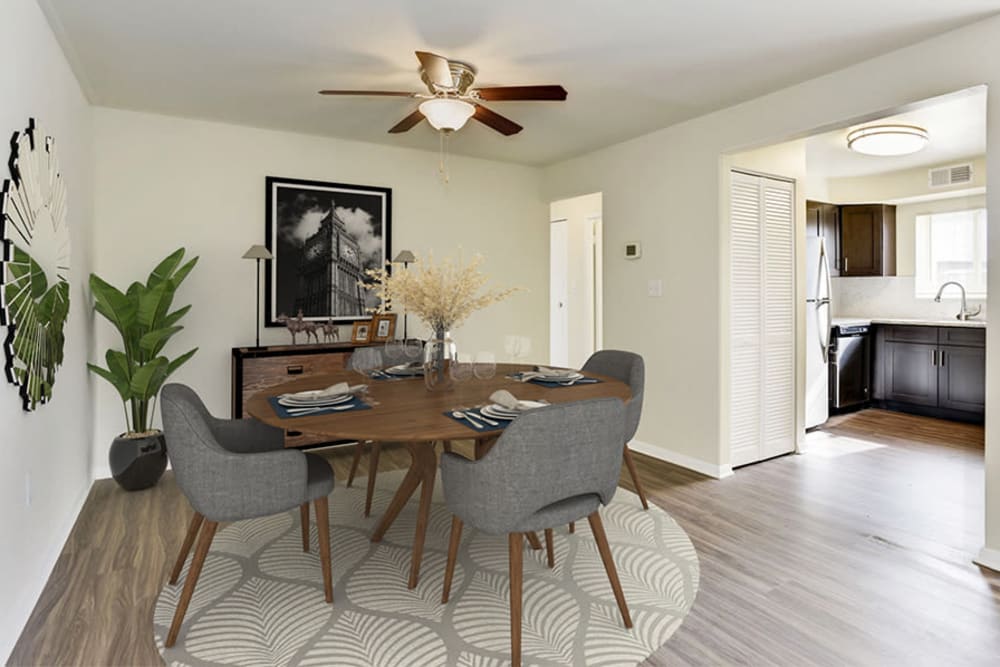 Model Dining Room at Glen Ridge Apartment Homes in Glen Burnie, Maryland