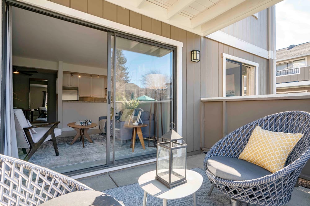 Private Patio at Apartments in San Jose, California