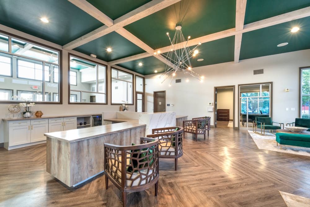 Spacious resident clubhouse at Olympus at Daybreak in South Jordan, Utah