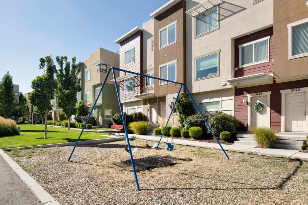 Playground for kids at Olympus at the District in South Jordan, Utah
