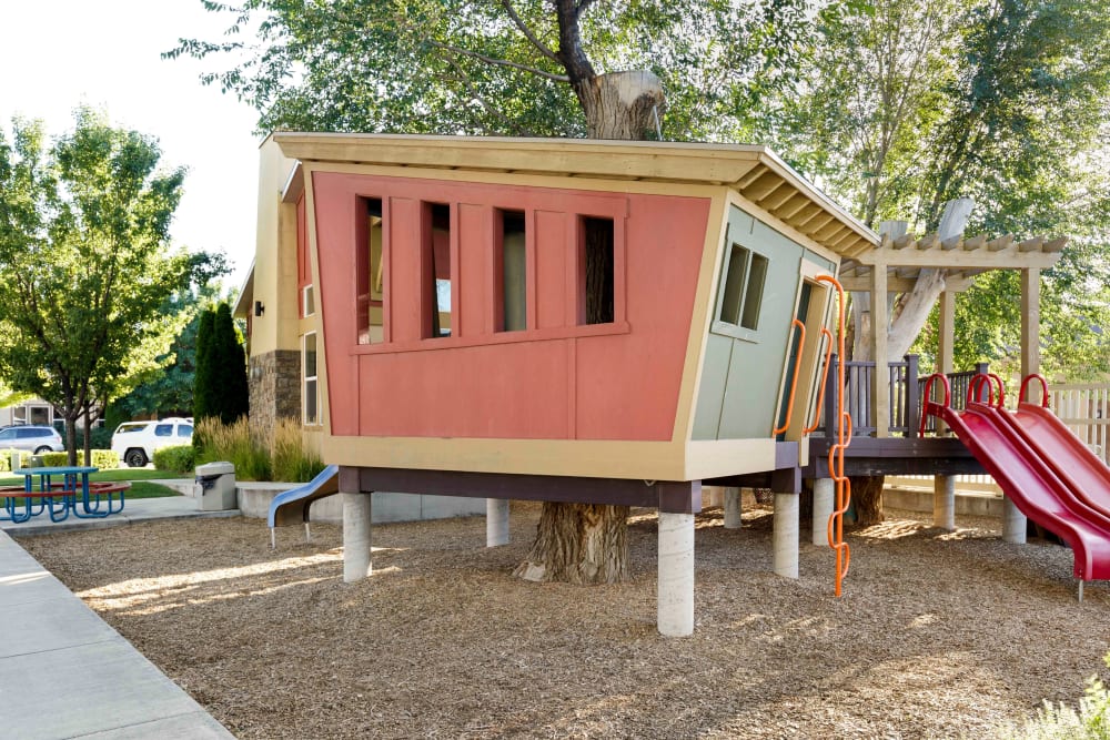Playground for children at Olympus at the District in South Jordan, Utah