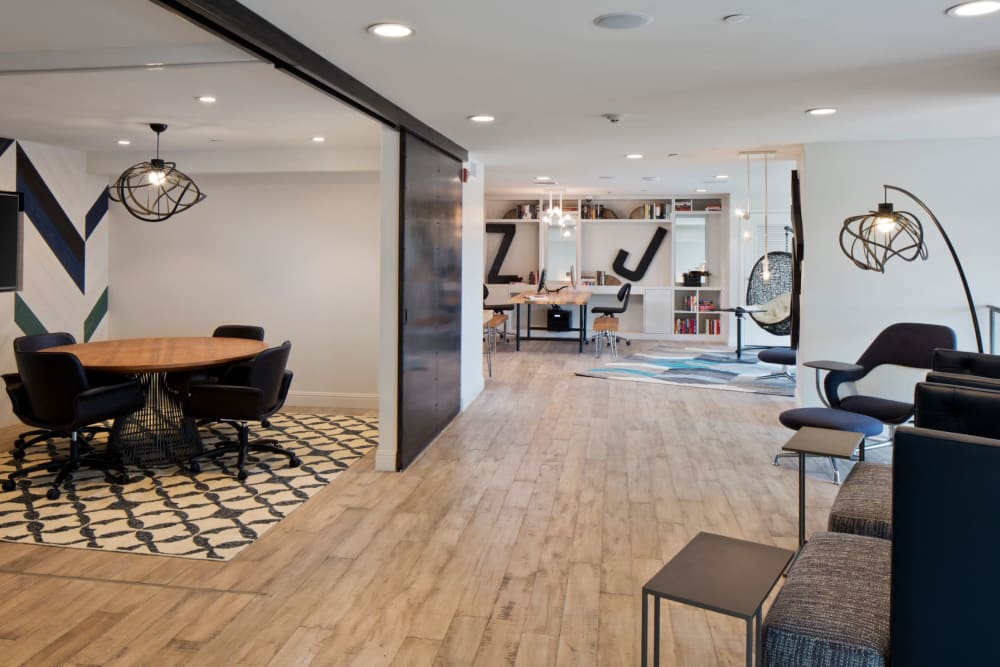 Conference room and business center at Olympus Corsair in San Diego, California