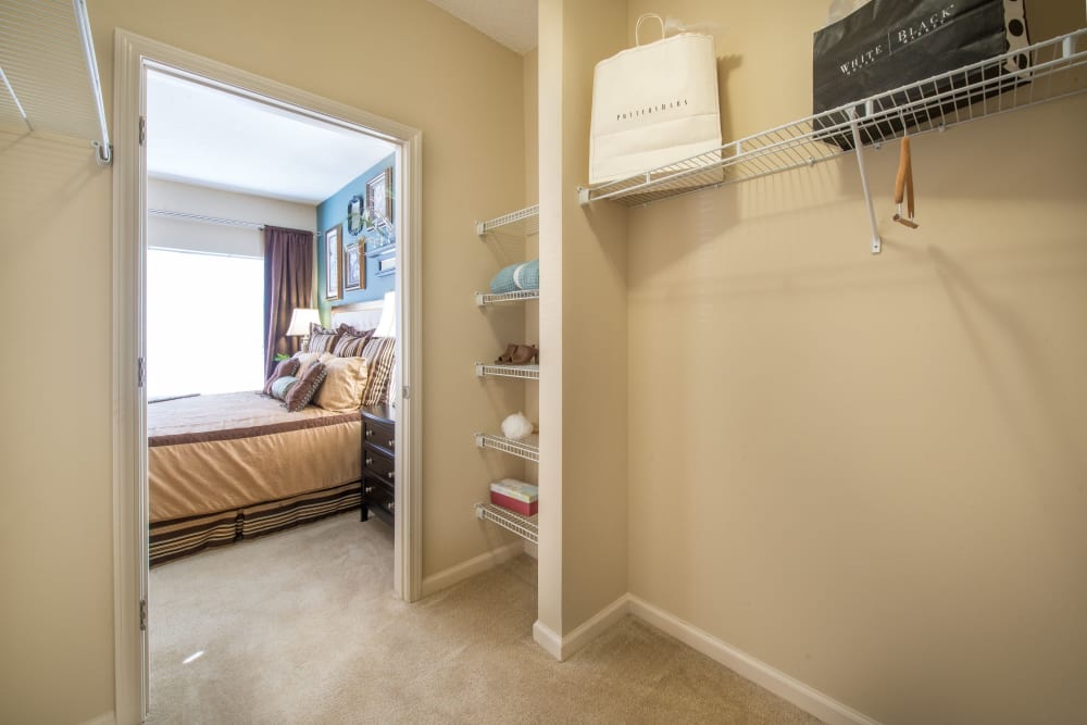 Large walk-in closet at Odyssey Lake in Brunswick, Georgia