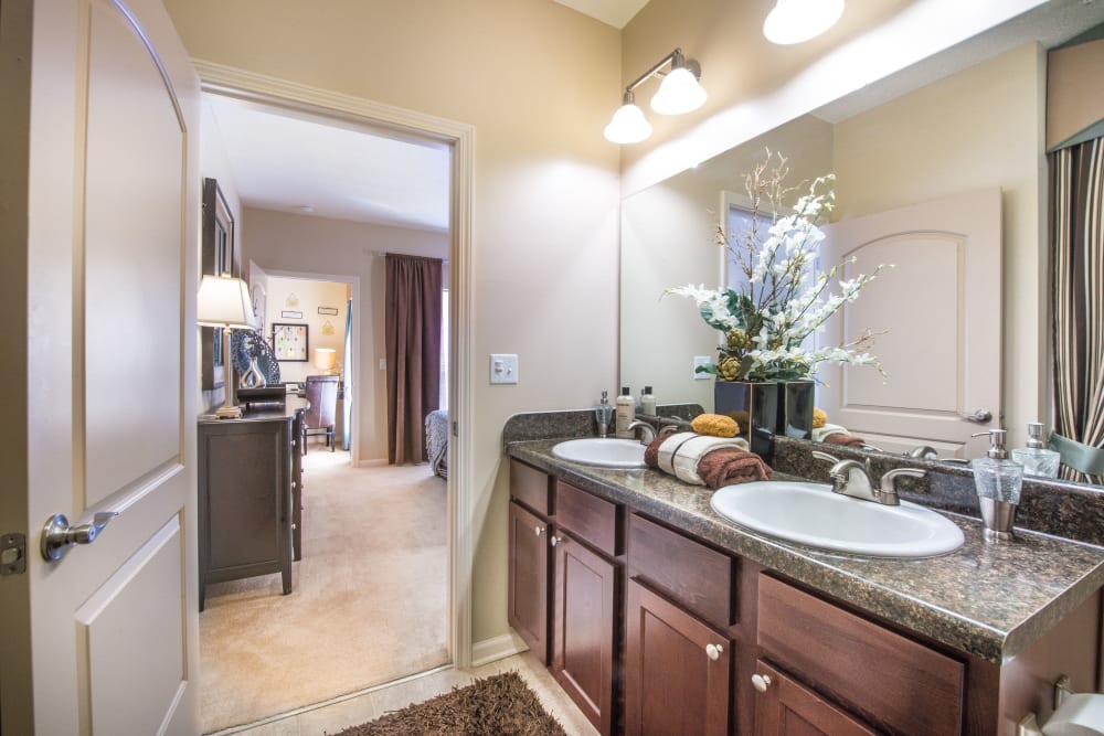 Large primary bathroom at Odyssey Lake in Brunswick, Georgia