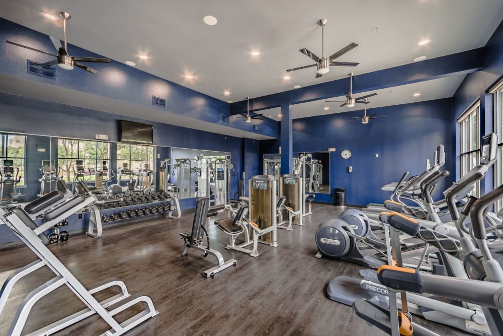 Onsite gym at Olympus Boulevard in Frisco, Texas
