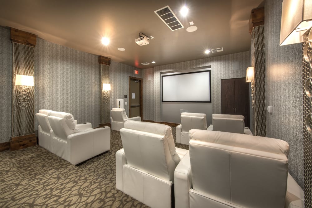 Private theater at Olympus Encantada in Albuquerque, New Mexico