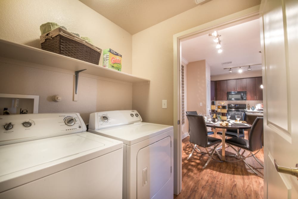 Washer and dryer at Olympus Encantada in Albuquerque, New Mexico