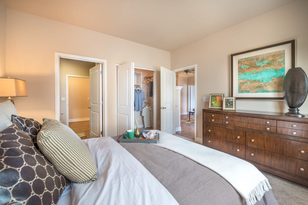 Large primary bedroom at Olympus Encantada in Albuquerque, New Mexico