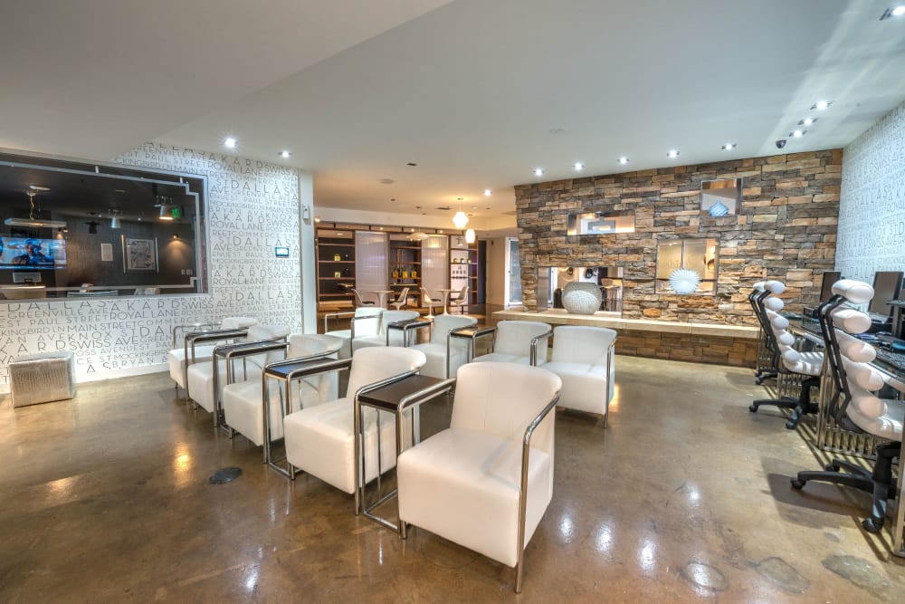 Clubhouse seating at Mosaic Dallas in Dallas, Texas