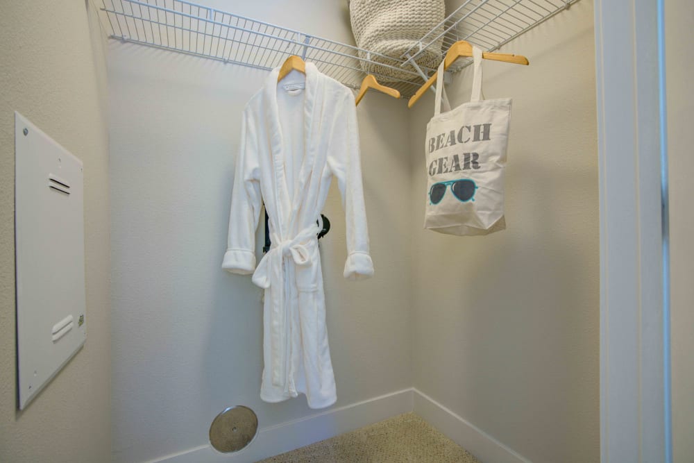 closet in apartment at Sofi Riverview Park in San Jose, California