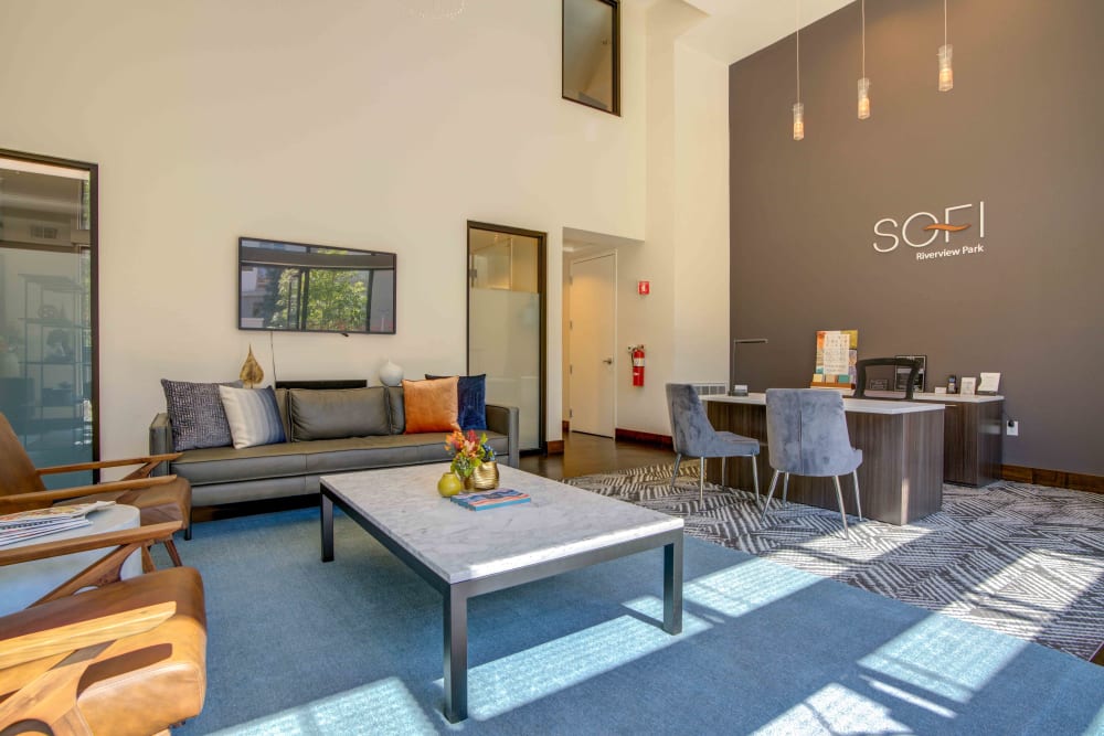 Leasing office at Sofi Riverview Park in San Jose, California