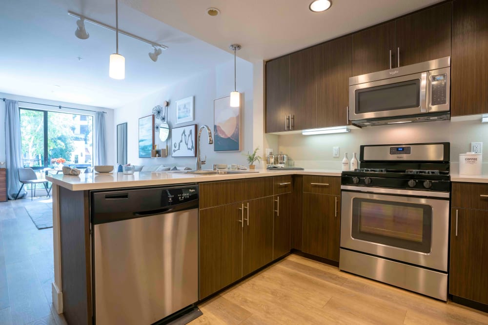 Kitchen at Sofi Riverview Park in San Jose, California