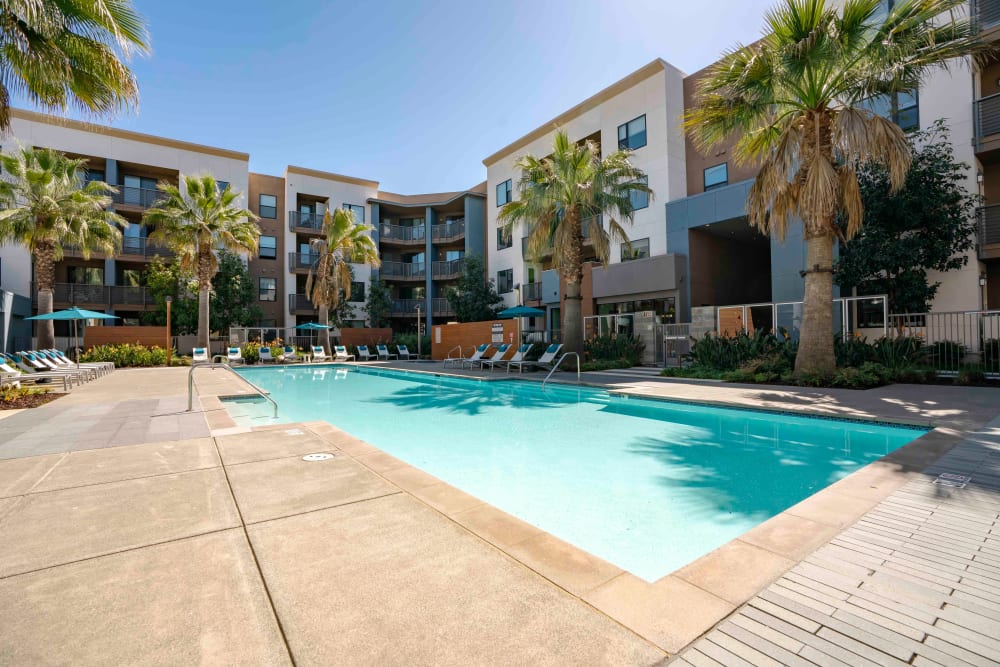 Swimming Pool at Sofi Riverview Park in San Jose, California