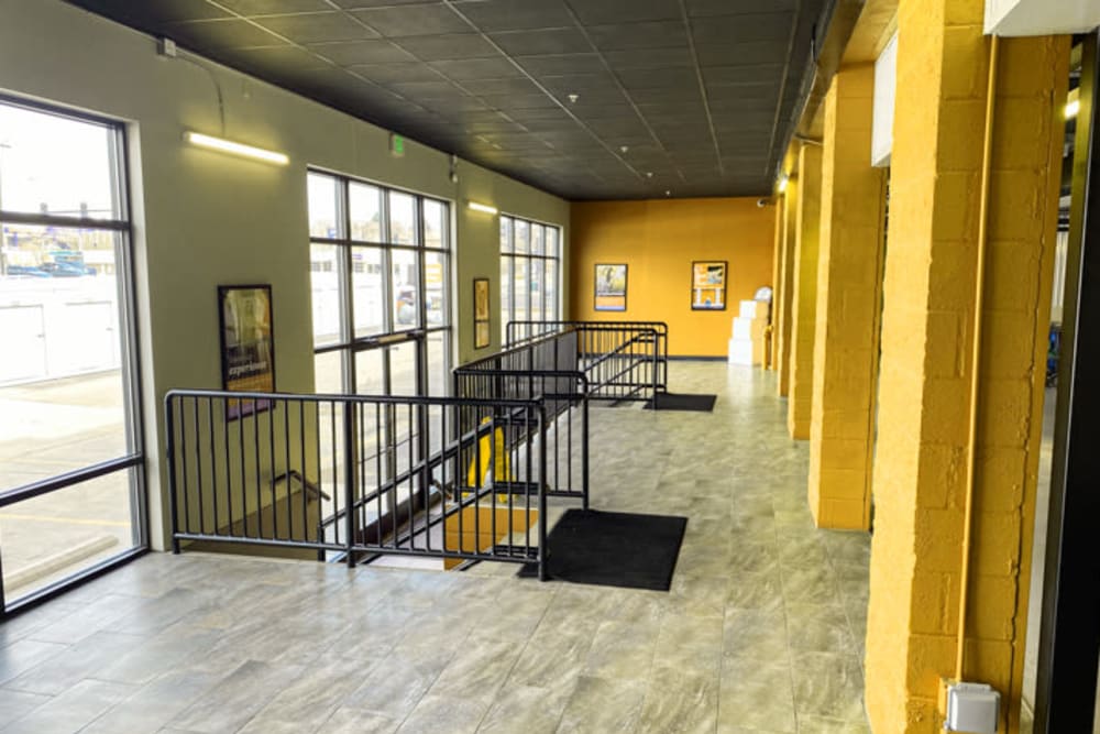 Wide interior hallways at Storage 365 in Colorado Springs, Colorado