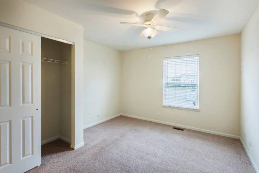 Bedroom at Lakeview Townhomes at Fox Valley in Aurora, Illinois