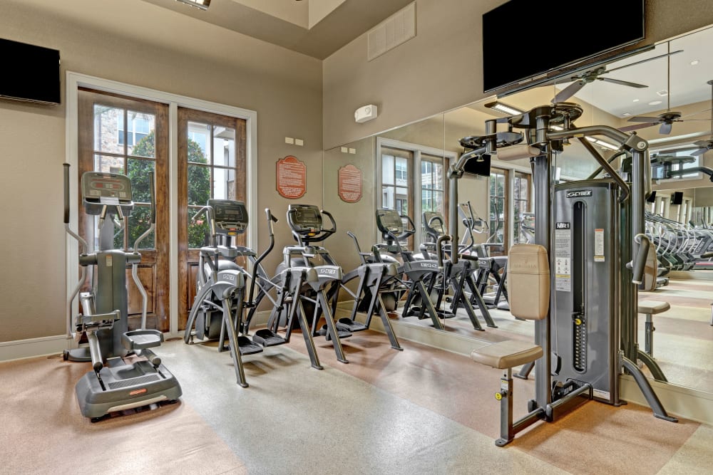 Fitness center at Arrabella in Houston, Texas