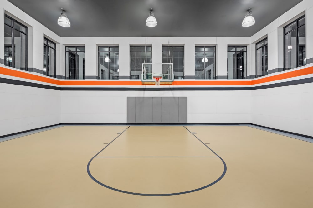 Basketball court at Bradlee Danvers in Danvers, Massachusetts