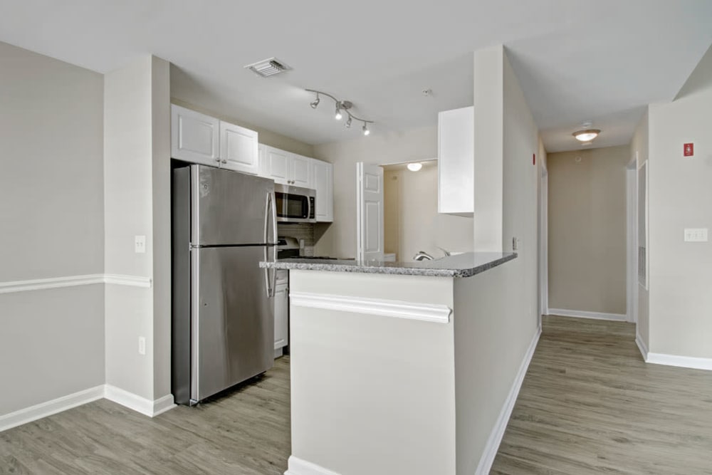 Fully equipped kitchen at Bradlee Danvers in Danvers, Massachusetts