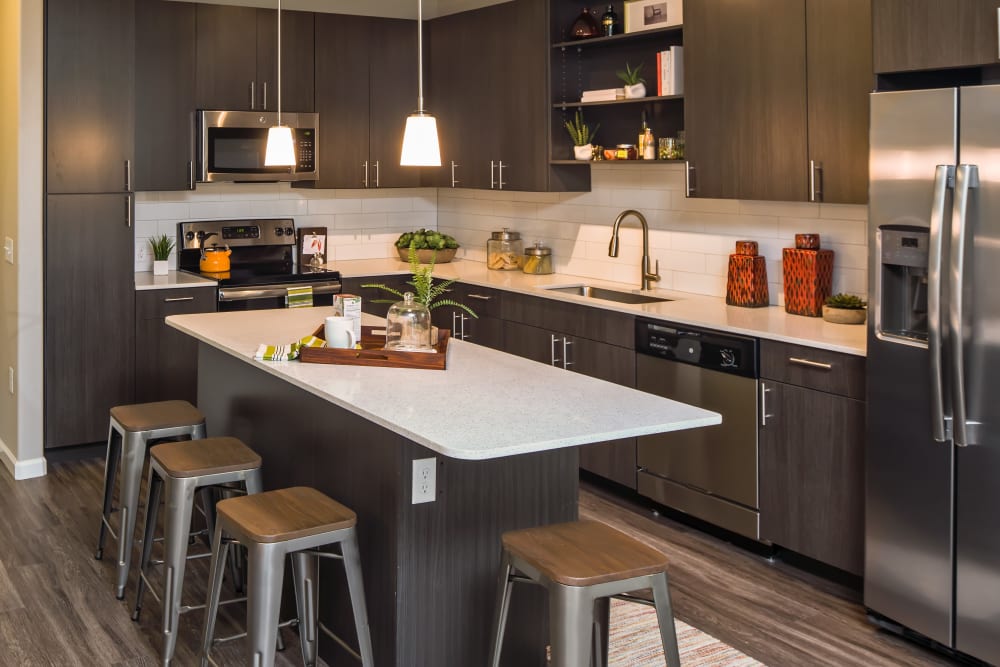 Artistic kitchens at Linden Audubon Park in Orlando, Florida