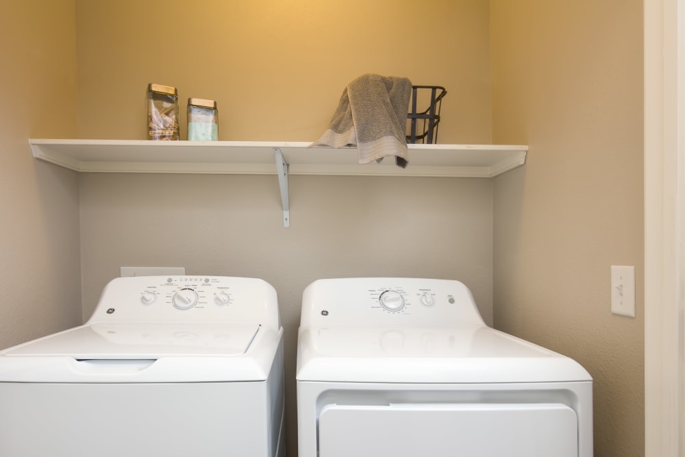 In-home washer and dryer at Linden Audubon Park in Orlando, Florida