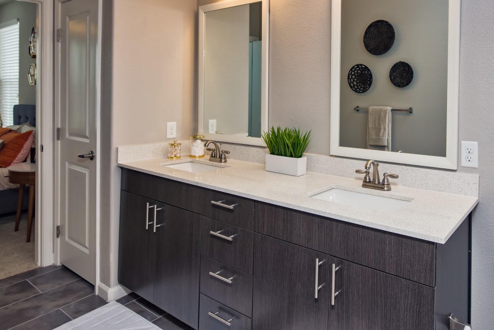 Clean, bright bathroom at Linden Audubon Park in Orlando, Florida