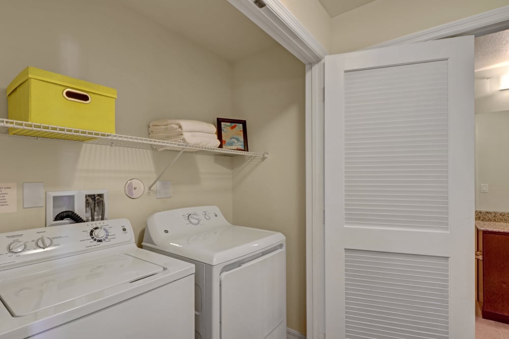In-hone washer and dryer at Linden Pointe in Pompano Beach, Florida