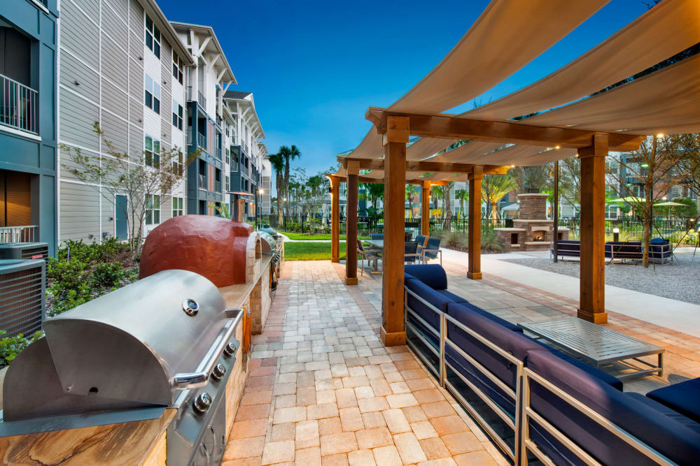 Poolside patio at Linden Crossroads in Orlando, Florida