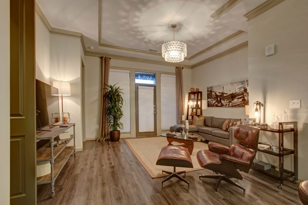 Wood style flooring at Mark at West Midtown in Atlanta, Georgia