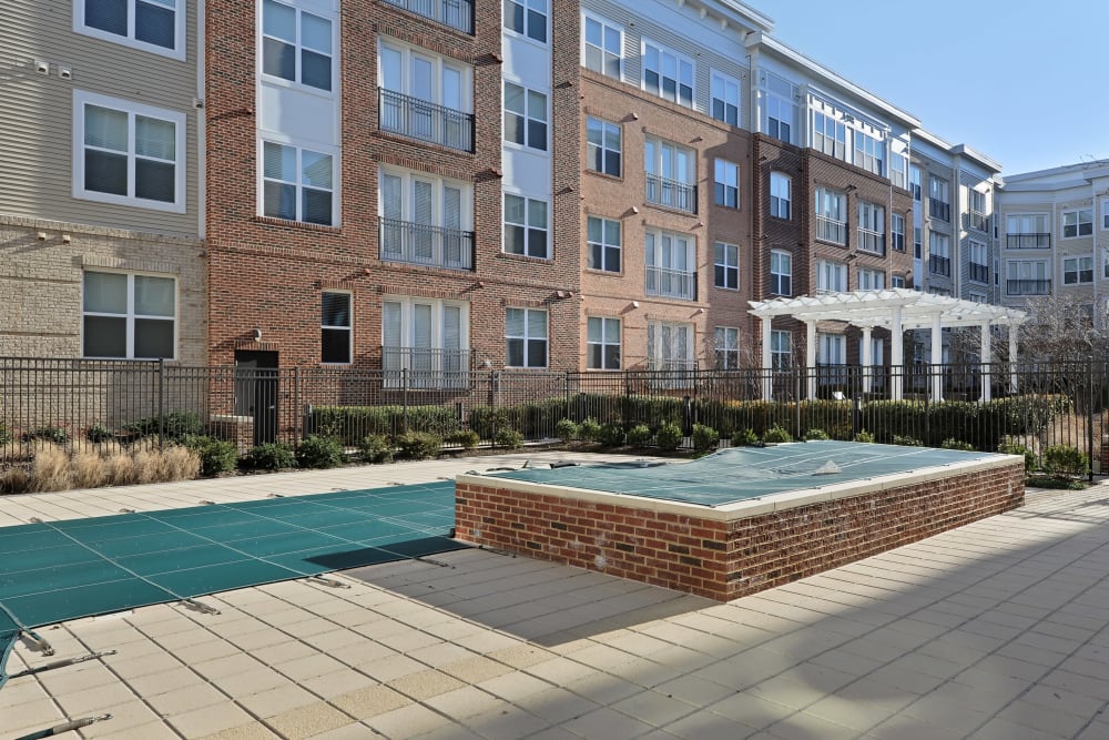 Poolside at The Mark at Brickyard Apartment Homes in Beltsville, Maryland.
