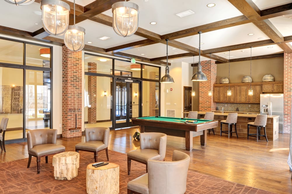 Resident lounge at The Mark at Brickyard Apartment Homes in Beltsville, Maryland.