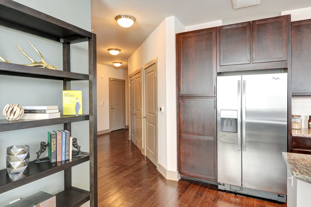 Kitchen at The Mark at Brickyard Apartment Homes in Beltsville, Maryland.