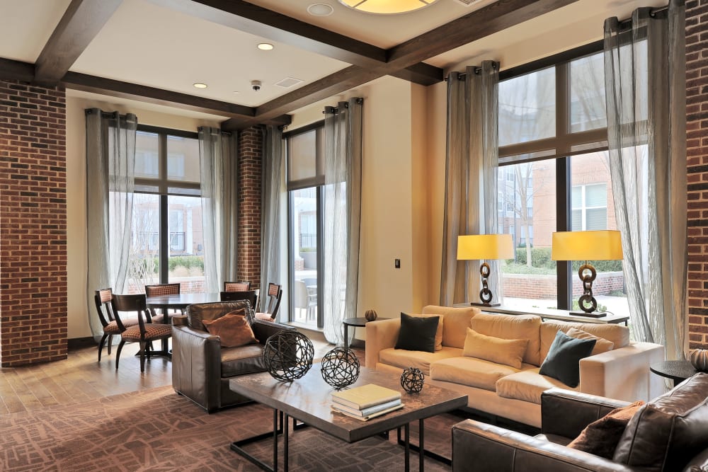 Lobby at The Mark at Brickyard Apartment Homes in Beltsville, Maryland.