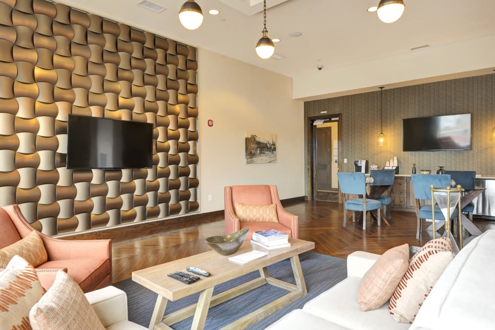 Lobby at The Mark at Brickyard Apartment Homes in Beltsville, Maryland.