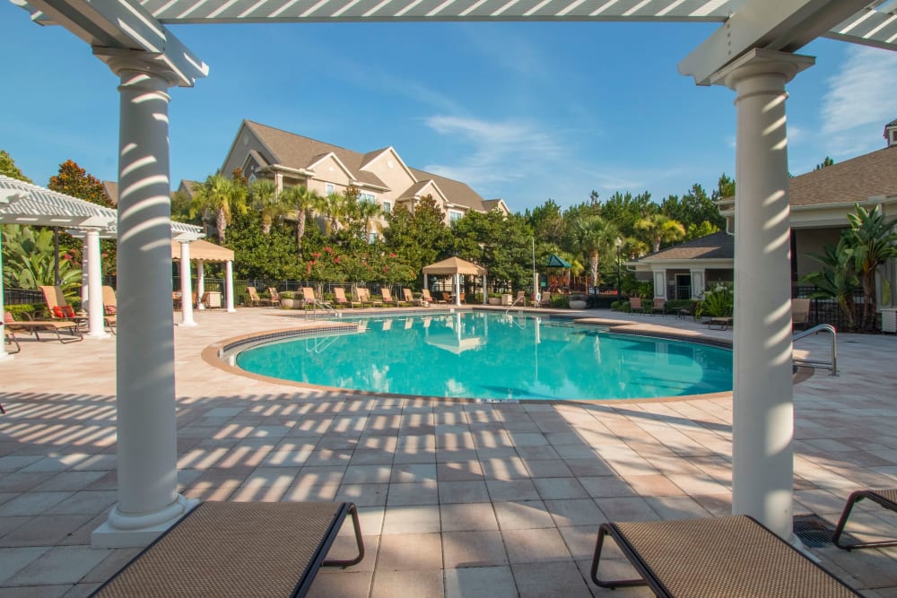 Pool cabanas at Landings at Four Corners in Davenport, Florida