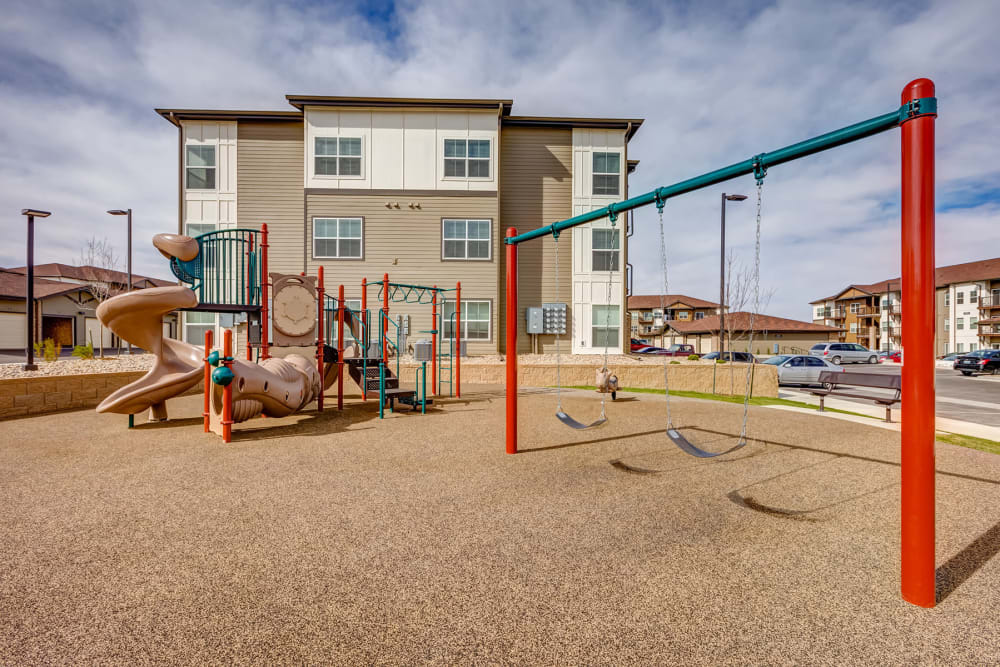 Large onsite children's playground at Granite 550 in Casper, Wyoming