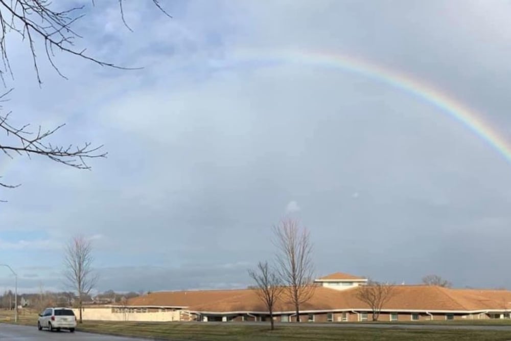 Rainbow over Addington Place of Des Moines in Des Moines, Iowa