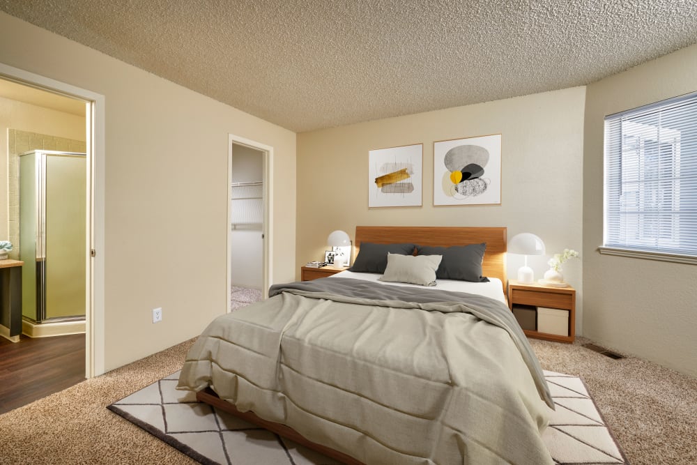 A spacious bedroom at Bluesky Landing Apartments in Lakewood, Colorado