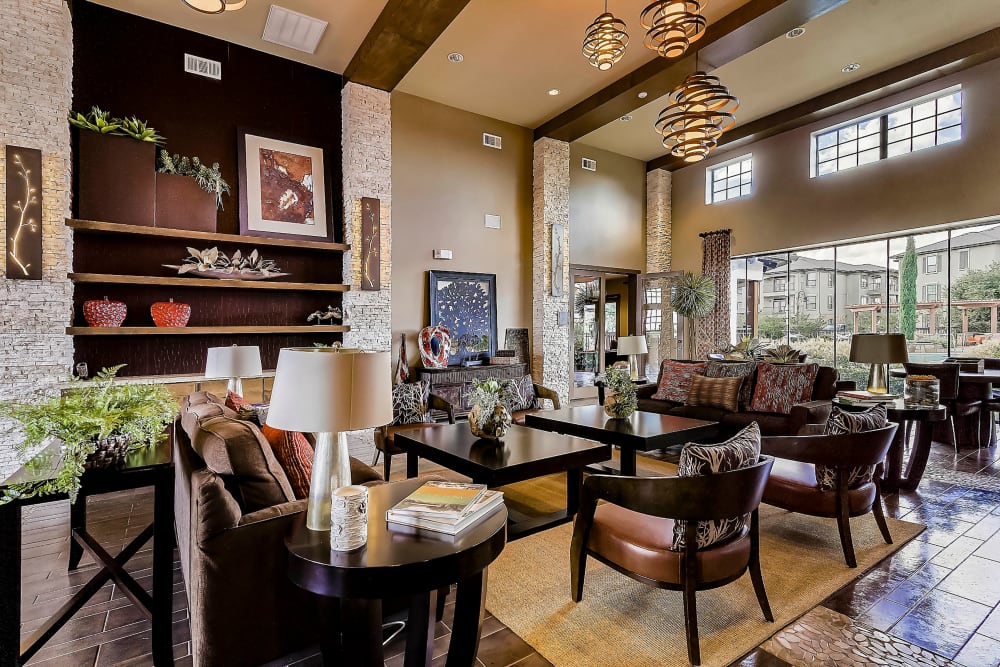 Extravagantly furnished resident clubhouse at Sedona Ranch in Odessa, Texas