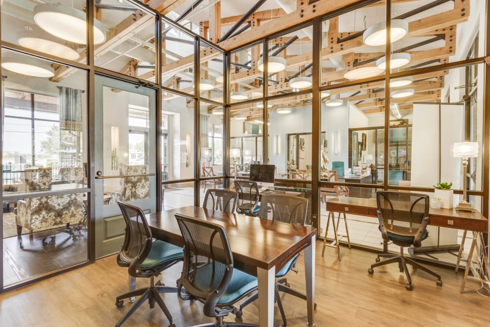 Meeting room in the business center at Tacara at Westover Hills in San Antonio, Texas