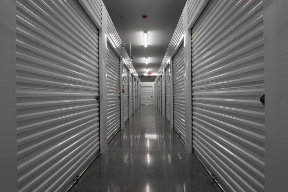 Indoor self storage units at American Self Storage in Fairhope, Alabama