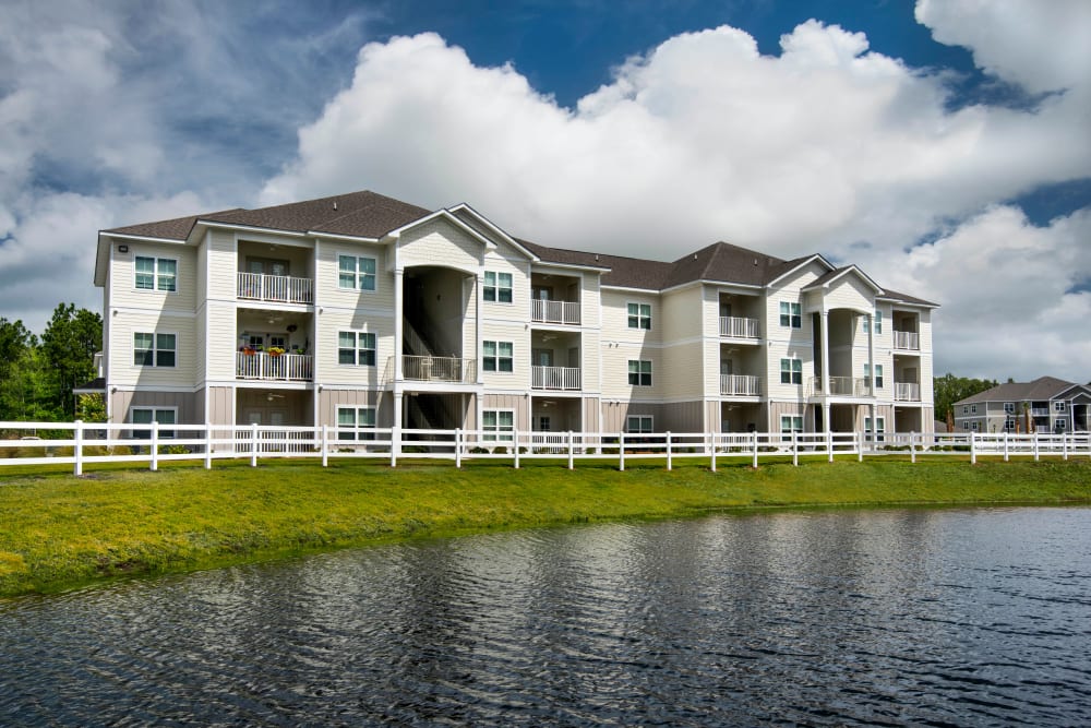 Lake along the community at The Enclave in Brunswick, Georgia