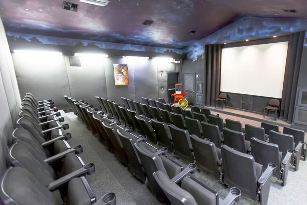 Onsite movie theater at Wimberly at Deerwood in Jacksonville, Florida