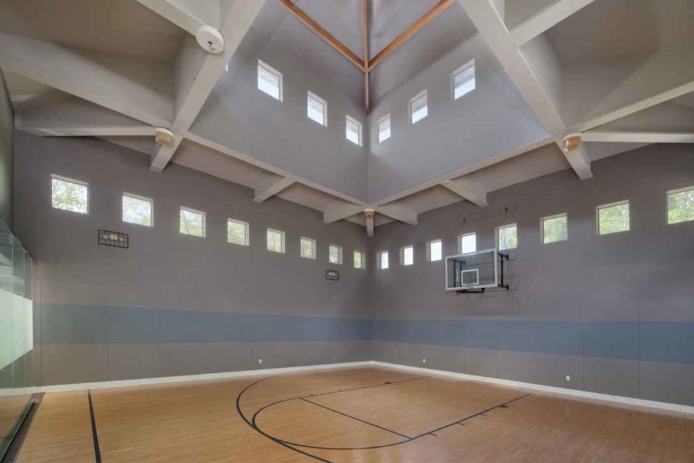 Indoor basketball court at Wimberly at Deerwood in Jacksonville, Florida