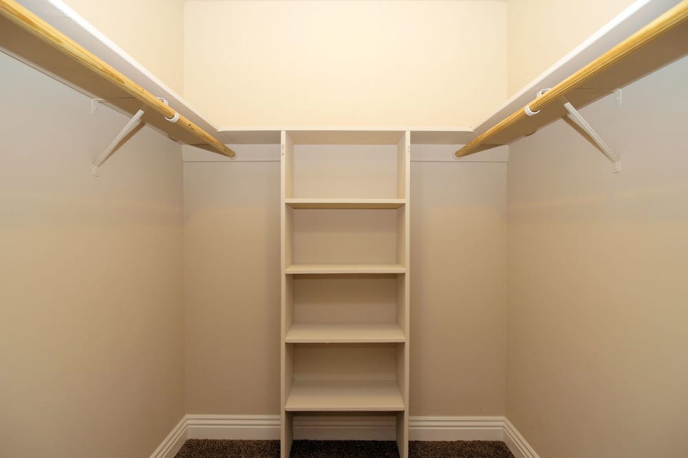 Walk-in closet at Spring Lake Apartment Homes in Santa Rosa, California