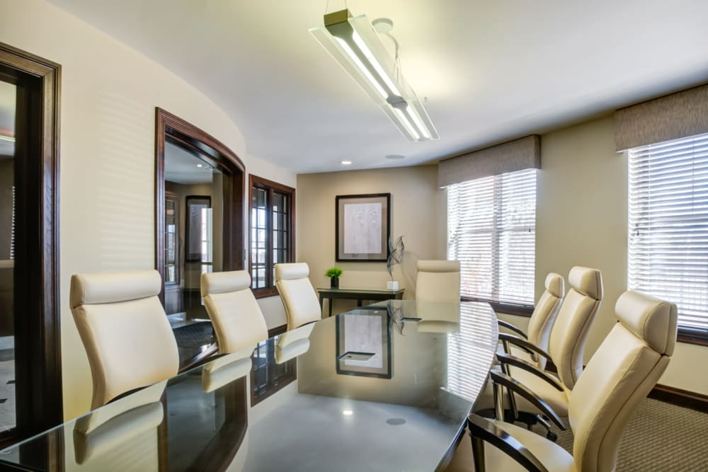 Convenient and spacious meeting room at Sofi at Morristown Station in Morristown, New Jersey