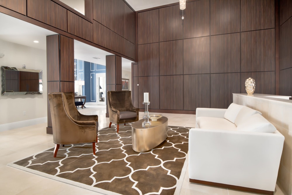 Lobby seating at The Royal Belmont in Belmont, Massachusetts