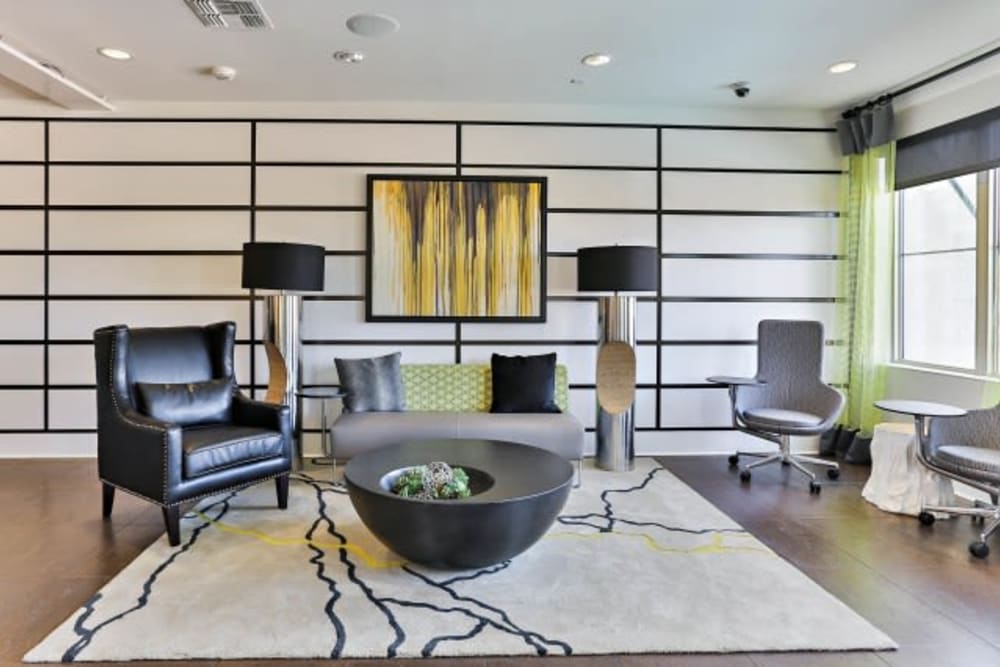 Clubhouse lounge at Luxe Scottsdale Apartments in Scottsdale, Arizona