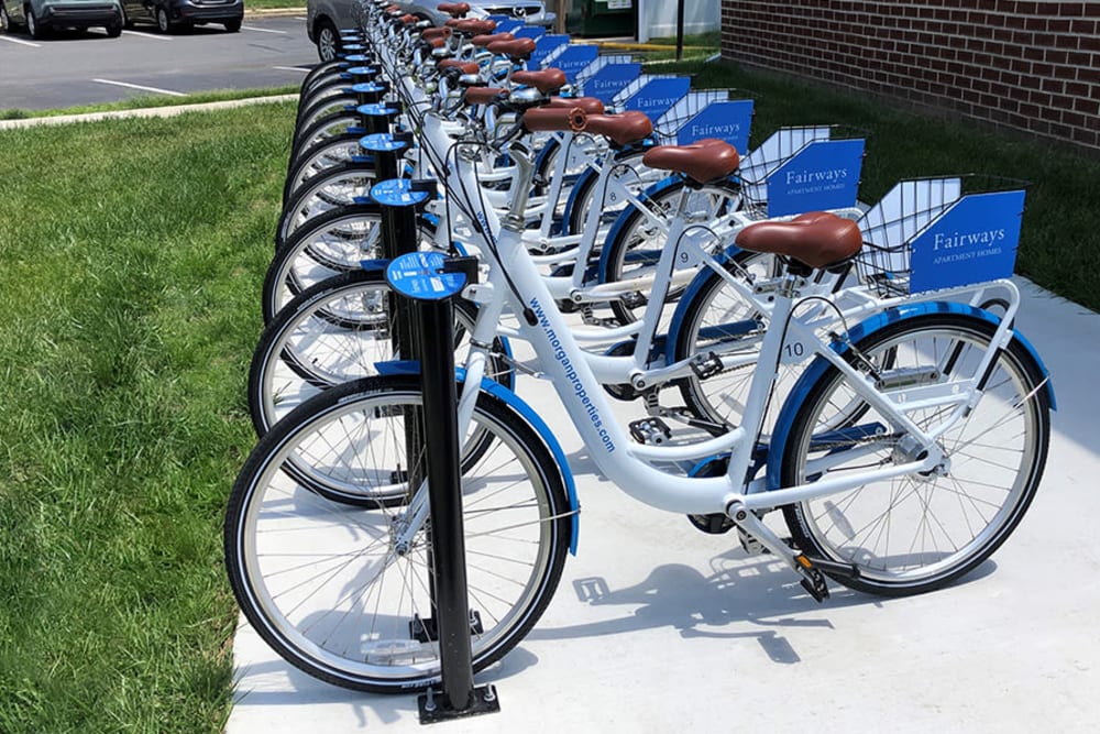 Bike share at The Fairways Apartment Homes in Blackwood, New Jersey